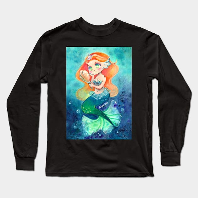 Mermaid Long Sleeve T-Shirt by magsterarts